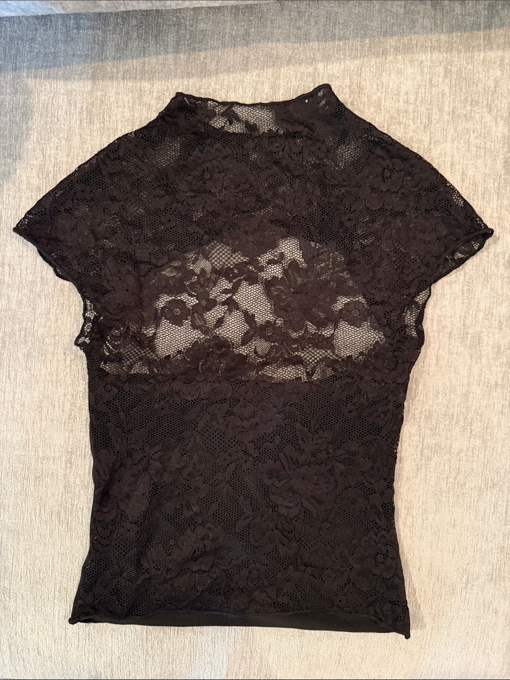 Lacey black top w tons of life left! Only worn one time!!